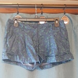 Emmalee Blue and Green Patterned Women's Shorts